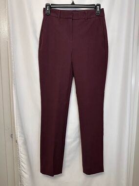 White House Black Market Comfort Stretch Slim Ankle Pants Plum Purple Size 00